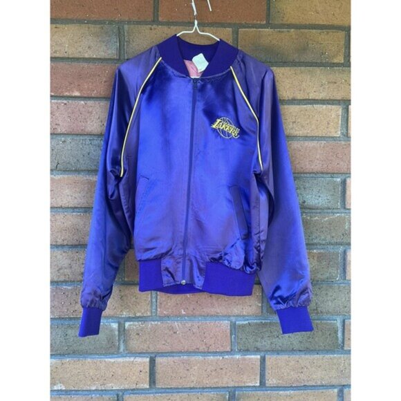 Vintage Lakers‎ 1987-88 Back To Back Champions Jacket Small Bomber Satin - Picture 2 of 16